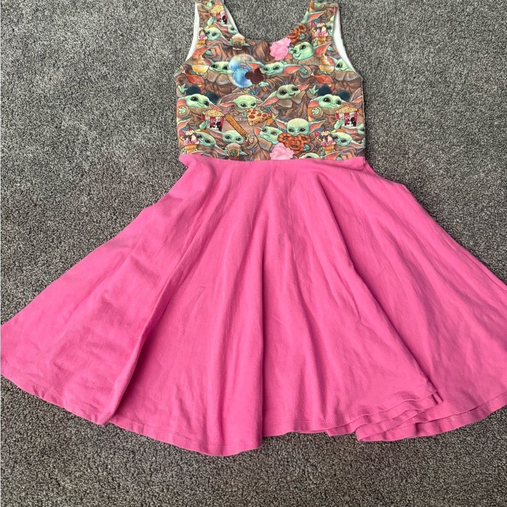 Malia + Kai Star Wars Baby Yoda/Grogu Handmade Twirl Dress Sz 6